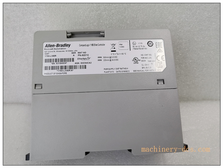 Allen‑Bradley (Rockwell Automation) 1769‑L30ER CompactLogix 5370 L3 Controller, 1MB Memory Dual‑Port Ethernet with DLR - Image 4