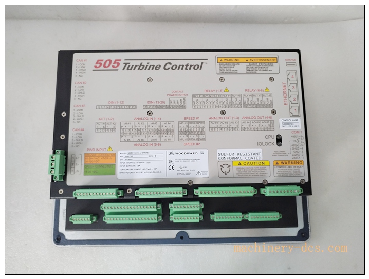 Woodward 8200‑1302 (505D) Digital Turbine Governor Controller with Integrated HMI - Image 4