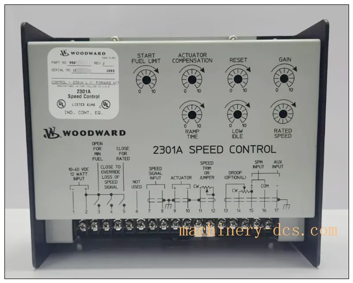 Woodward 9907-014 belongs to the classic 2301A series forward-acting speed & load sharing controller - Image 4